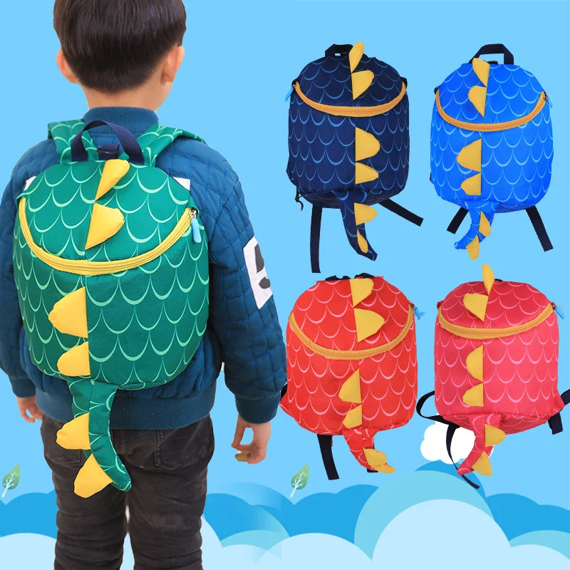 Cartoon Children Backpacks High Capacity Kindergarten Schoolbag Anti-lost Bag Boy School Bags Adjustable Kids Backpack