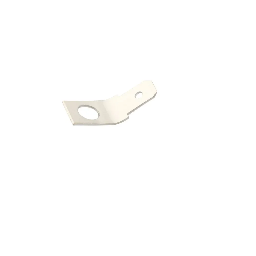 100PCS/lot 6.3 square horn insert 100 hole diameter 5mm thickness 0.8 curved male  terminal