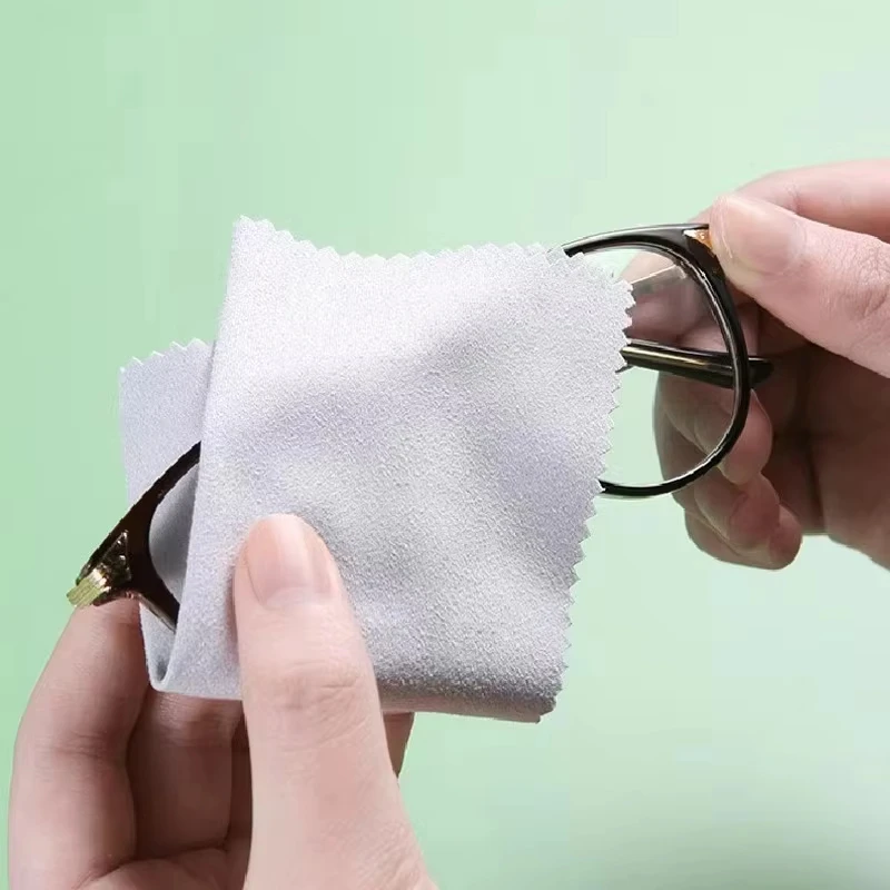 5/10/20/50pcs Anti-fog Suede Microfiber Cloth, for Glasses, Mobile Phone, Camera Lenses, Screen, Streak-free Cleaning Chamois