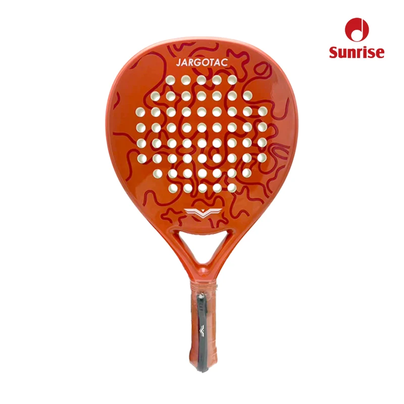SA001 High Quality Carbon Fiber Teardrop Padel Rackets 260x260mm 360g PU Grip OEM With Low MOQ Wholesale And Custom