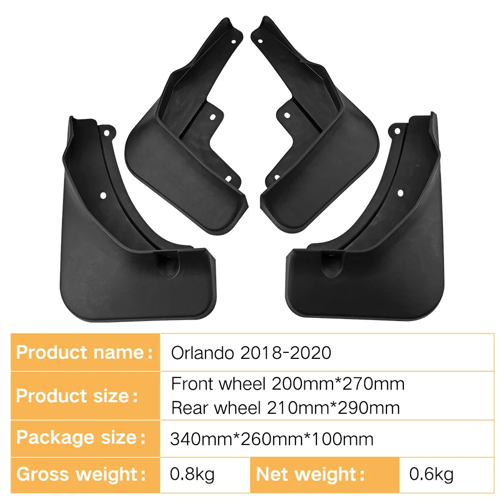 For Chevrolet Orlando 2018-2020 Car mudguard decorative panel, tire mudguard, wheel hub mudguard Beautify car wheels auto parts