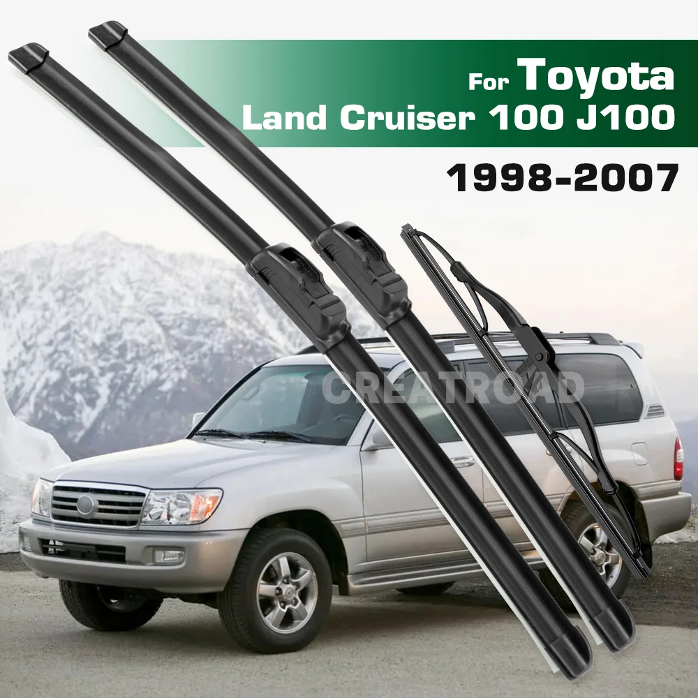 

GREATROAD Wiper LHD&RHD Front & Rear Wiper Blades Set For Toyota Land Cruiser 100 J100 1998 - 2007 Windshield Windscreen Window