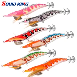 FSDZSO Squid Bait 3.0# 3.5# Squid Hook Wood Shrimp Lures Jigs Cuttlefish Bait Lifelike Simulation Silicone Octopus Bait