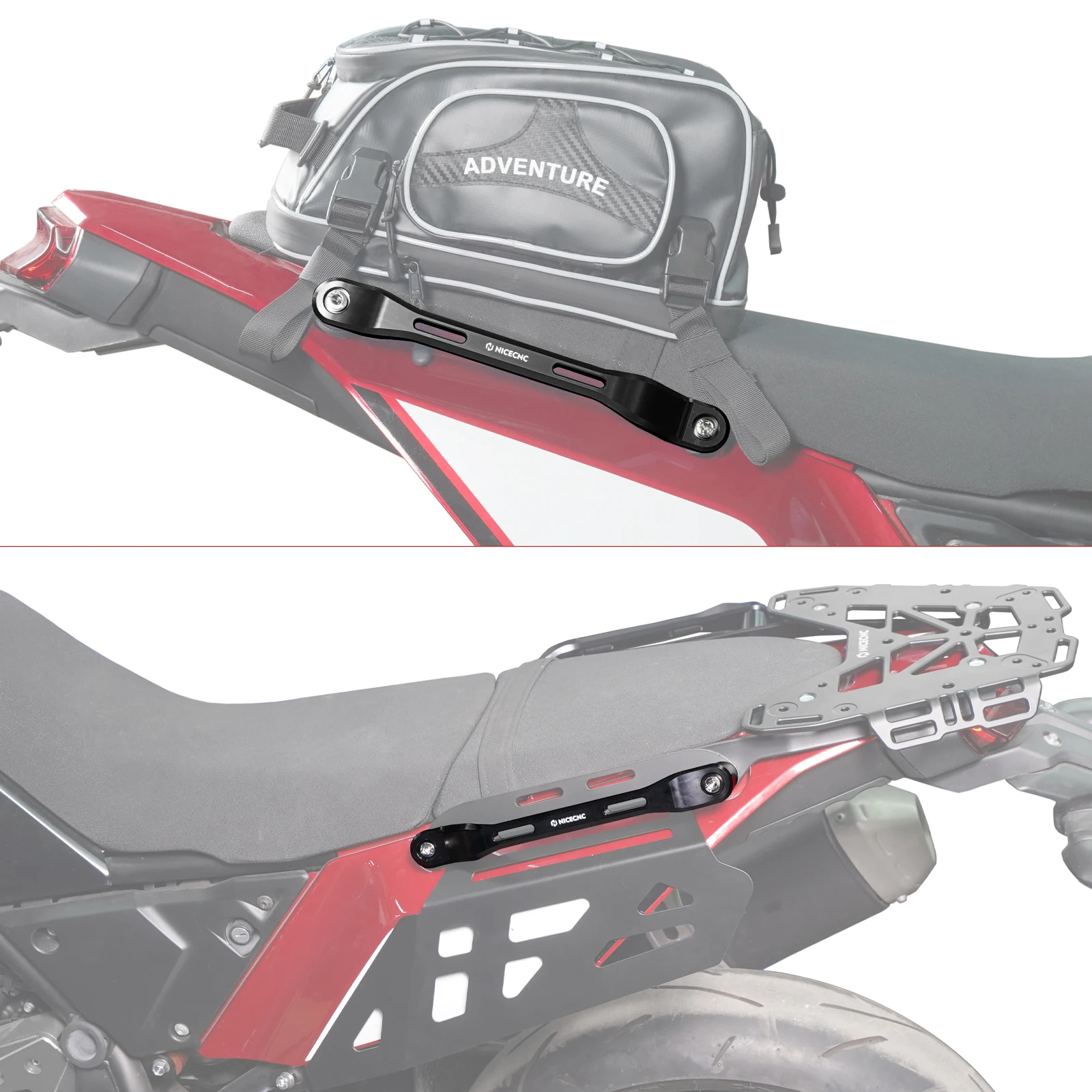 

For 2022 Tenere 700 World Raid Rear Seat Armrest Handrail Rear Grab Handle for Yamaha Tenere 700/Rally Edition XTZ700 2019-2024