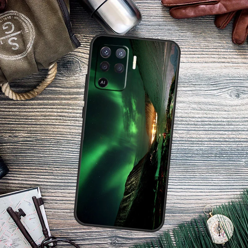 Northern Lights Sky Case For OPPO A78 A98 A58 A15 A17 A77 A5 A9 A53 A96 A76 A16 A54 A74 A94 A52 A72 A79 A57S