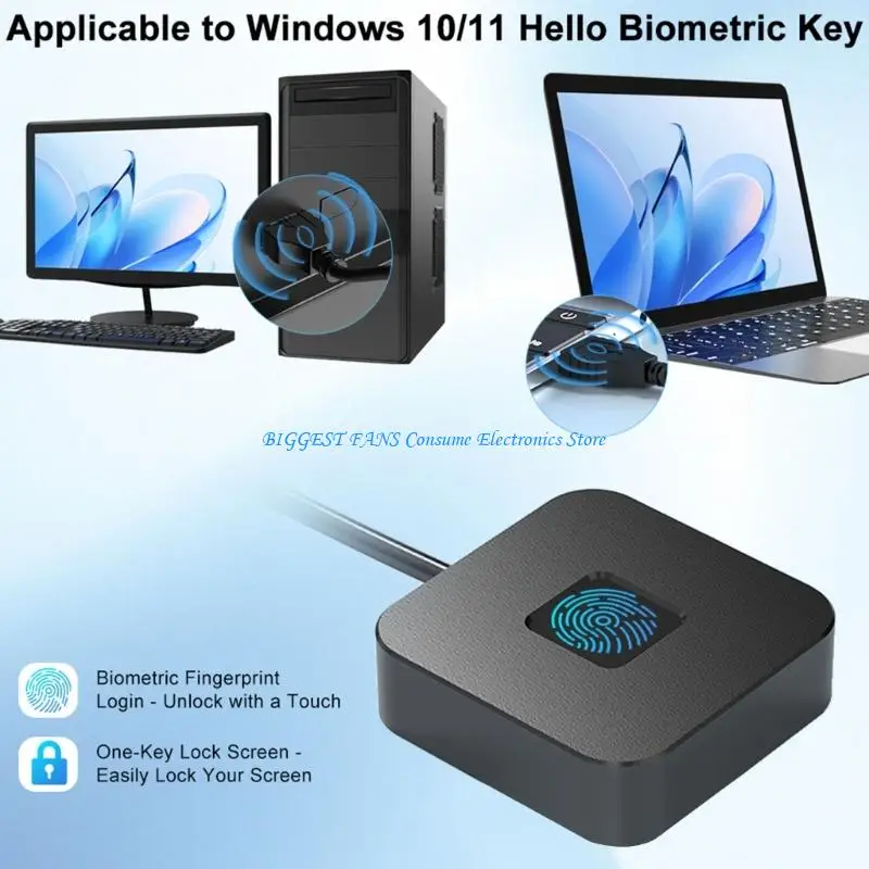 Rapid Fingerprint Recognition Device Secure Login Tool Compatible Wins Version