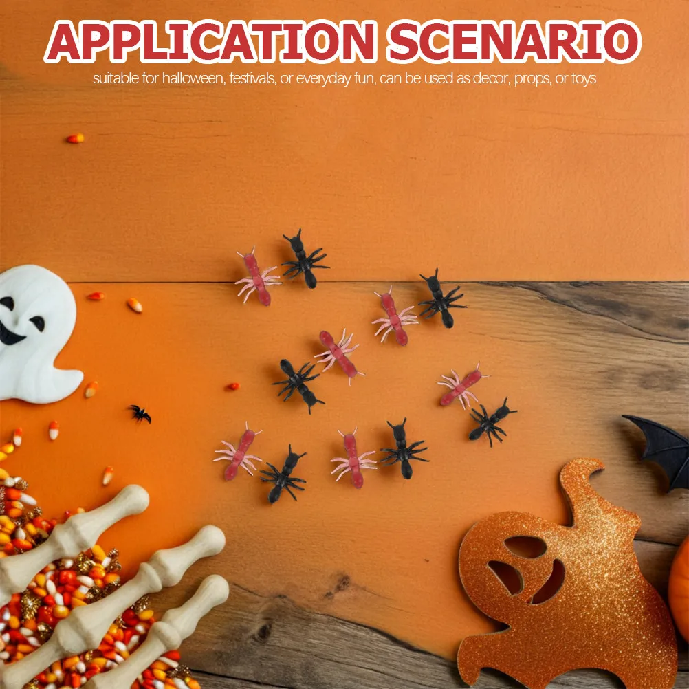 

1000Pcs Realistic Plastic Ant Simulation Halloween Party Prank Decorations Festival Props Nature Exploration Insect Figures