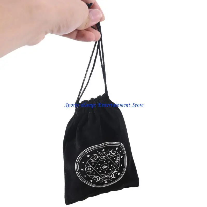 G7NF Drawstrings Bag Flannel Bag for Christmas Gift Jewelry, Watch Small Item