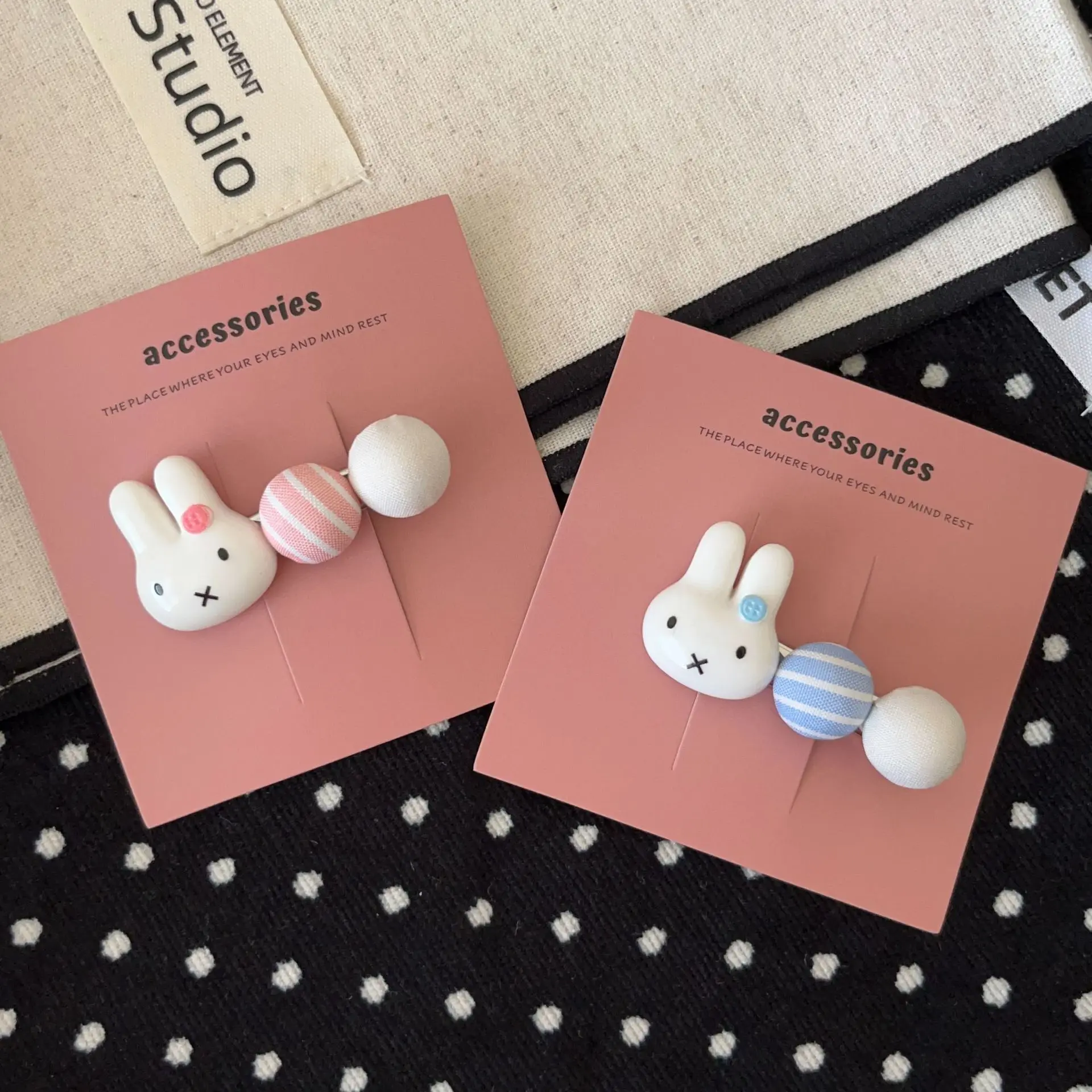 Cartoon Nijntje Konijn Knop Haarspeldjes Eendenbek Clips Lief Meisje Hartgebroken Haar Leuke Haarspeldjes en Haaraccessoires