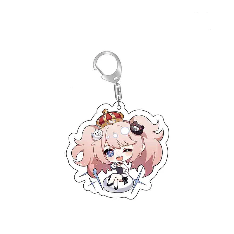 Monokuma Danganronpa Naegi Makoto Anime Keychain Cartoon Model Acrylic Keyring Bag Accessory Cute Gift