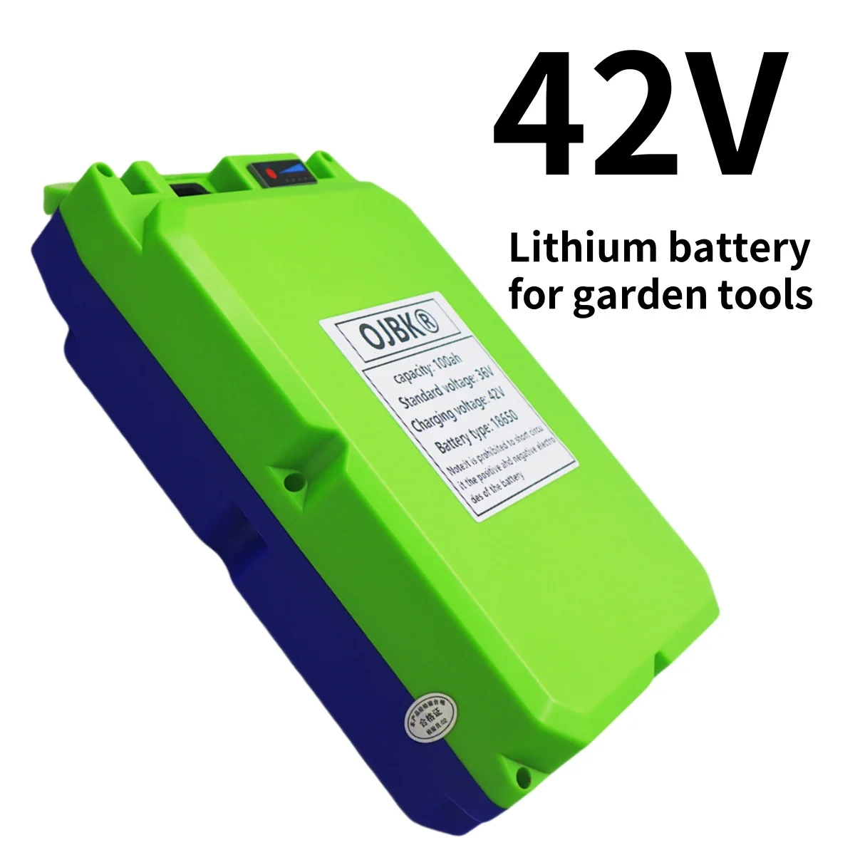 New garden electric tool with lithium battery 36V, suitable for lawn mower, hedge trimmer, charger, connecting cable, backpack