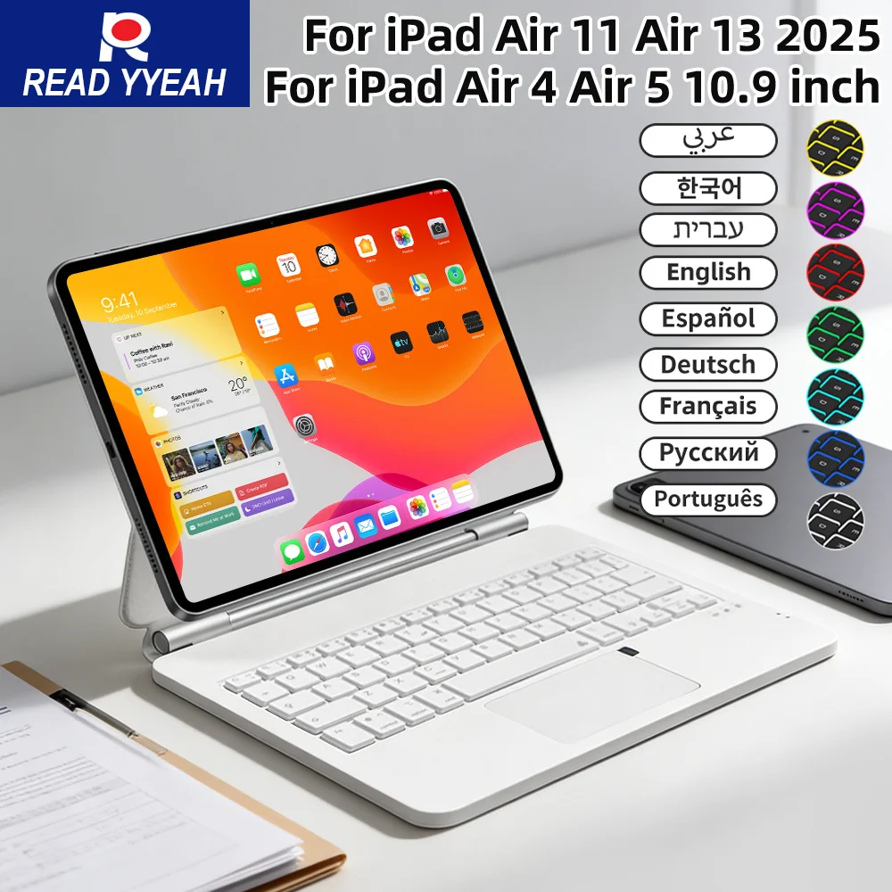 funda-con-teclado-retroiluminado-magico-2025-para-ipad-a16-11-10ª-gen-air-4-5-109in-pro-11-129in-2018-2022-funda-inteligente-para-tablet-espanol-hebreo