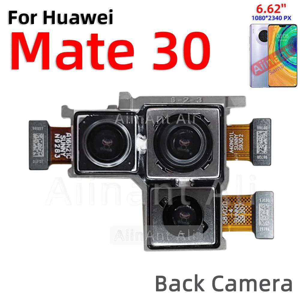 AiinAnt Rear Main Back Camera Module Front Camera Flex Cable For Huawei Mate 20 30 20X Lite Pro 4G 5G Phone Repair Parts