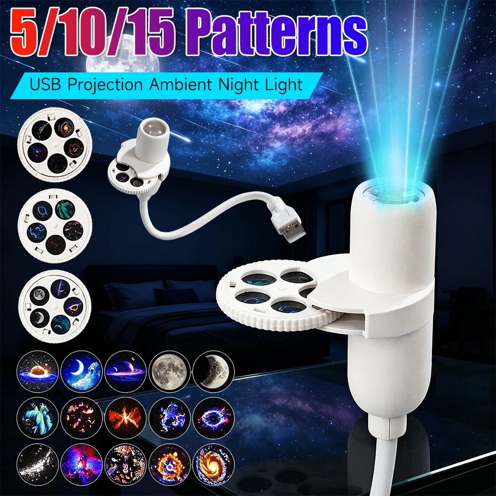 Ambient Lighting Decor For Room - Proyector de Luz USB Flexible 360°