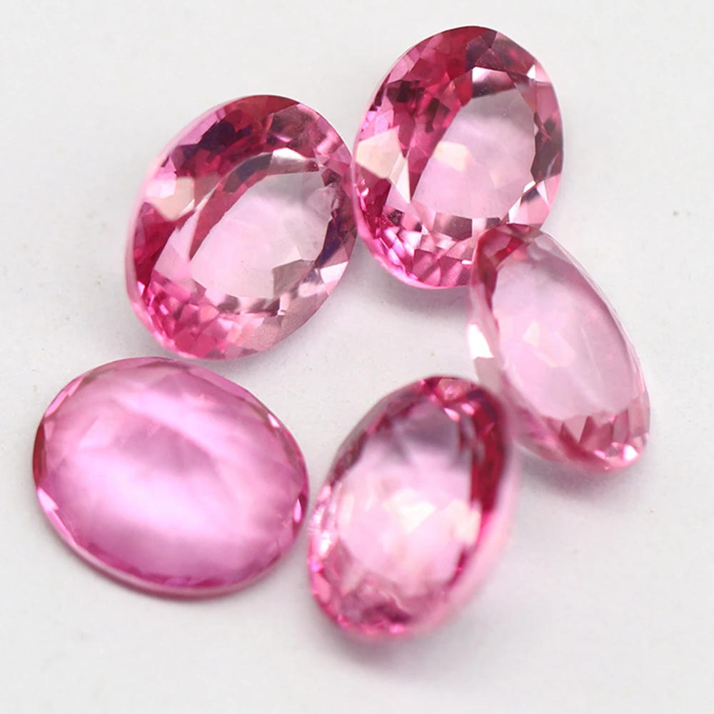 

1 шт. большой размер овальный 10x12 мм 10x14 мм розовый топаз