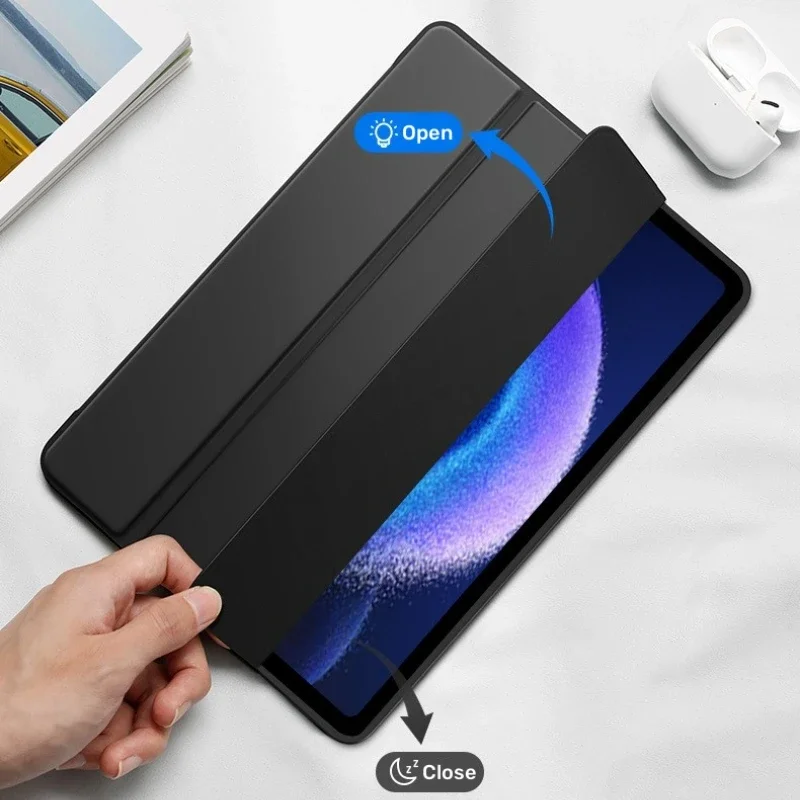 Smat Case For Xiaomi Pad 6 2023 11 inch PU Leather Tri-folding Magnetic Cover Funda For Xiaomi Mi Pad 6 MiPad 6 Pro 2023 Case