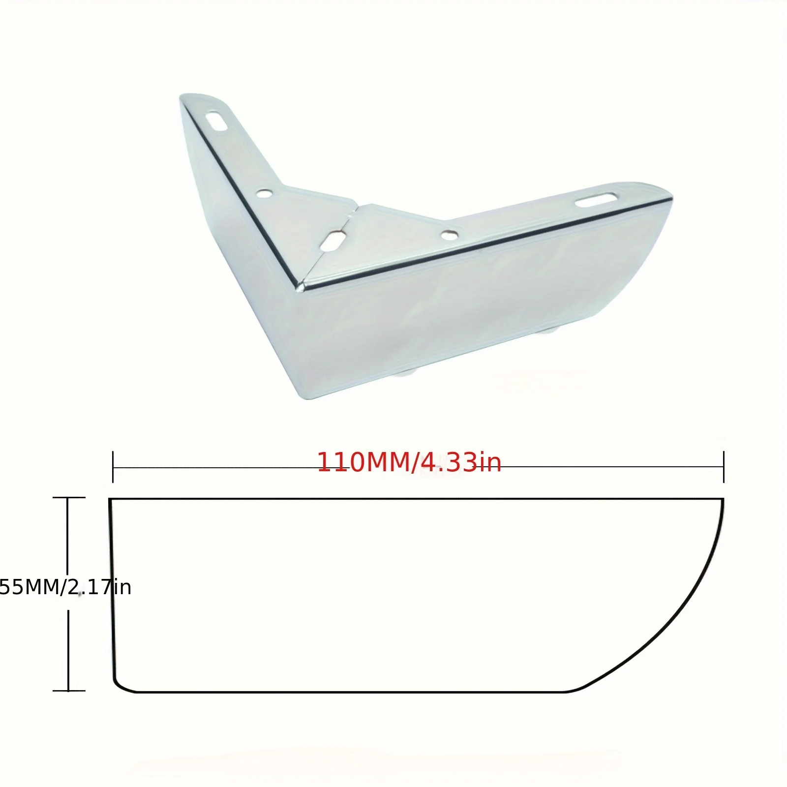 4Pcs Durable Heavy Load Bearing Furniture Legs Metal Cabinet Three-pronged Feet Triangle Sofa Legs DIY Furniture Hardware Legs image 4