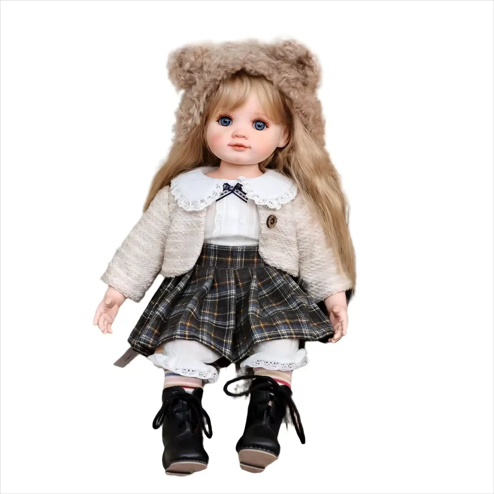 

16 inch Cloveray Original Realistic Porcelain Doll Kawaii Countryside Style Doll Ceramic Cloth Body Birthday Gift Handmade Art