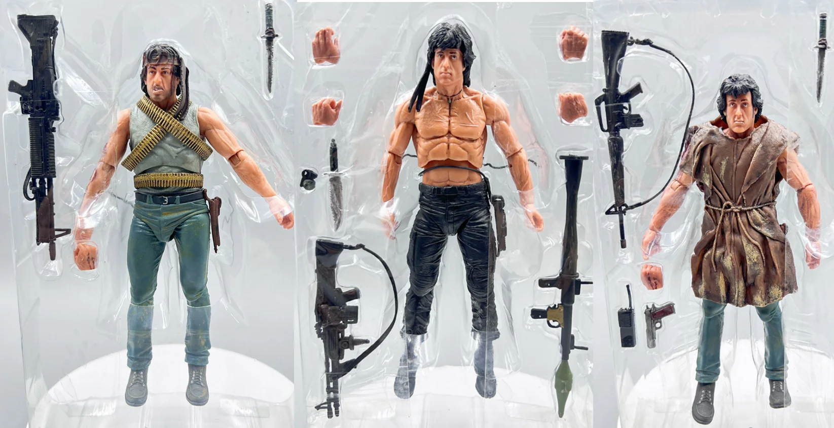 

Коллекционная фигурка NECA Movie One Drop of Blood Rambo Battle Edition Survival Edition Сильвестра Сталлона, 7 дюймов