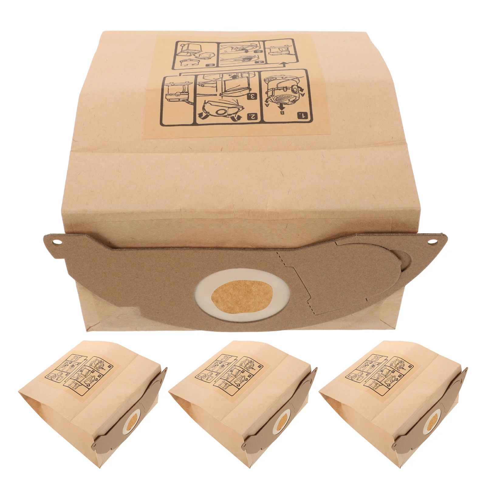 

4 Pcs Dust Bag For S2500 WD Series Vacuum Cleaner Non Woven Replacement Garbage Bags Durable Filterable