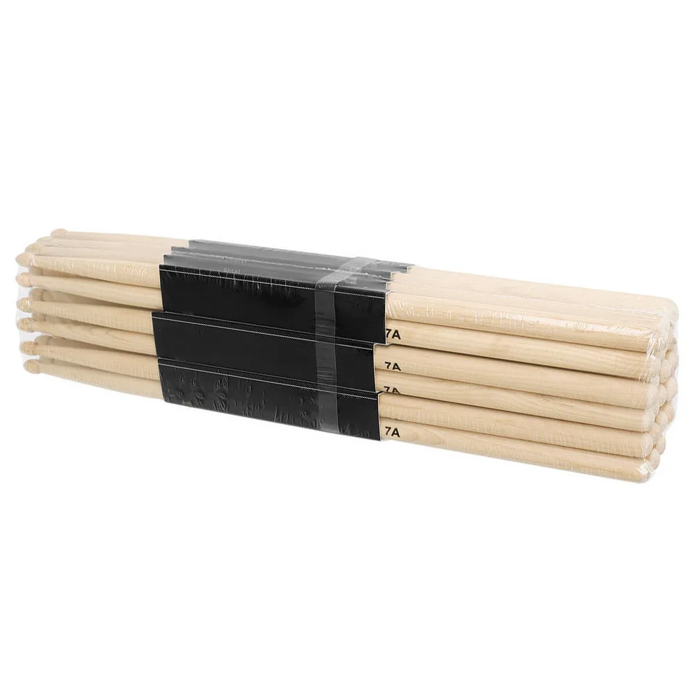 

7A Maple Wood Drumsticks 12 Pairs for Adult Kids Drumming Practice Bass Jazz Drums Portable Sticks for Beginners Professionals