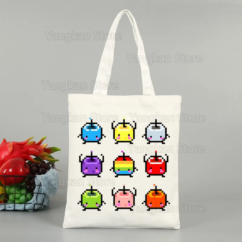 Stardew Valley Damen-Picknicktasche, umweltfreundlich, wiederverwendbar, für Damen, College-Picknicktasche, Retro, große Damen-Schulter-Shopper-Tasche