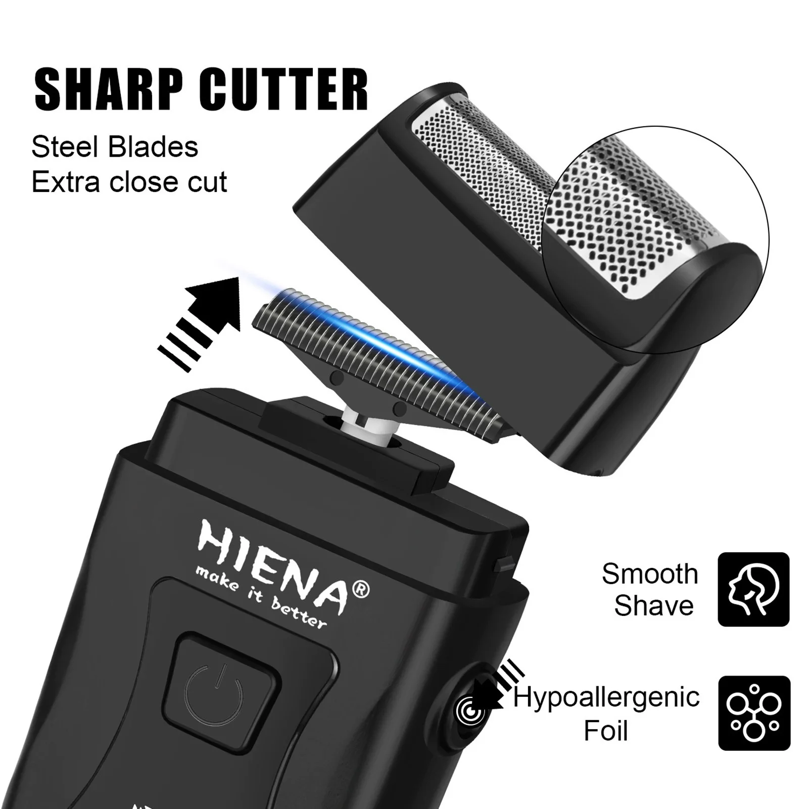 

HIENA Beard Shaver Portable Rechargeable Electric Beard Shaving Razor For Men Professional LED Display Hair Cutting Machine Kit