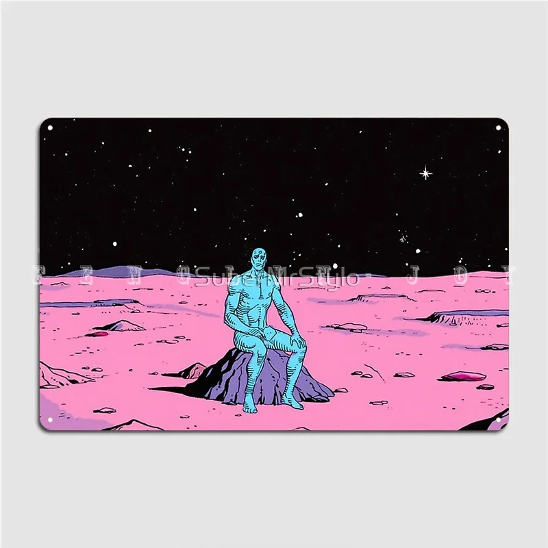 The Watchmen Dr Manhattan Metal Plaque Poster Wall Pub Pub Garage Decoration Wall Decor Tin Sign Posters