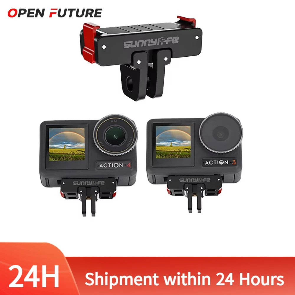 قاعدة تثبيت مغناطيسية سريعة الإصدار لـ DJI Osmo Action 5 Pro/4/3/2 قاعدة محول قابلة للطي لملحقات DJI Action 5 Pro