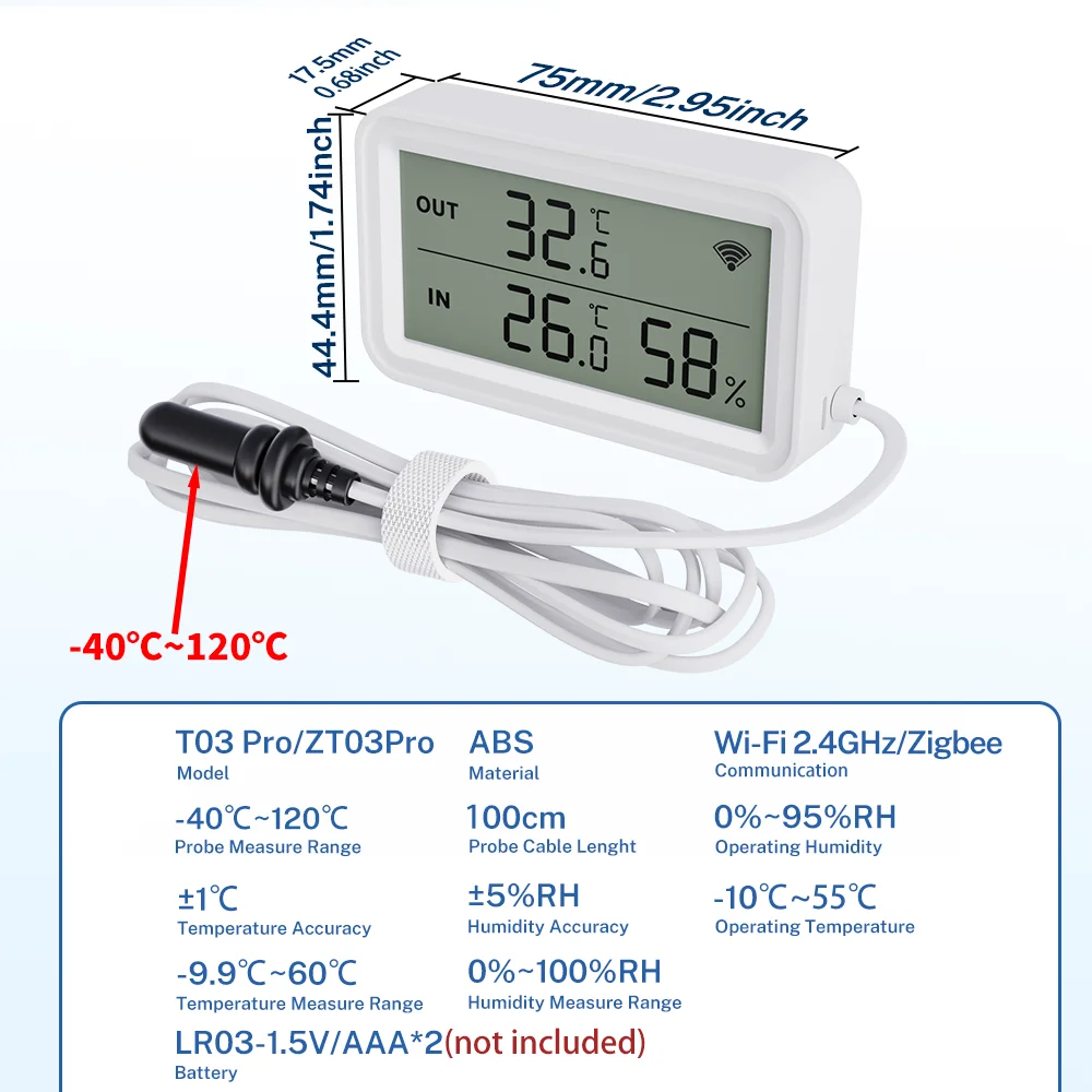 Tuya WiFi Zigbee Thermometer hygrometer With External Probe Temperature Humidity Sensor APP Remote Control Workwith SmartLife image 6