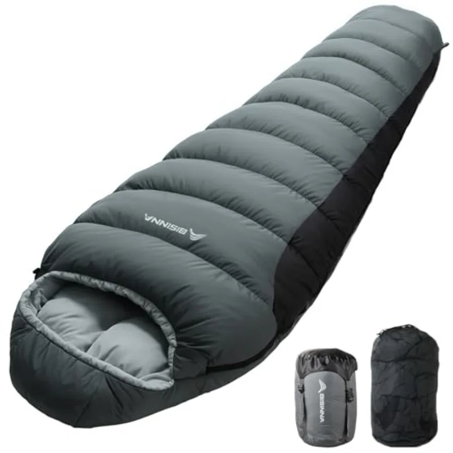 

Mummy Sleeping Bag for Adults 14-41℉ Cold Weather 3-4 Season Camping Sleeping Bags with Compression Sack for Backpacking Hiking