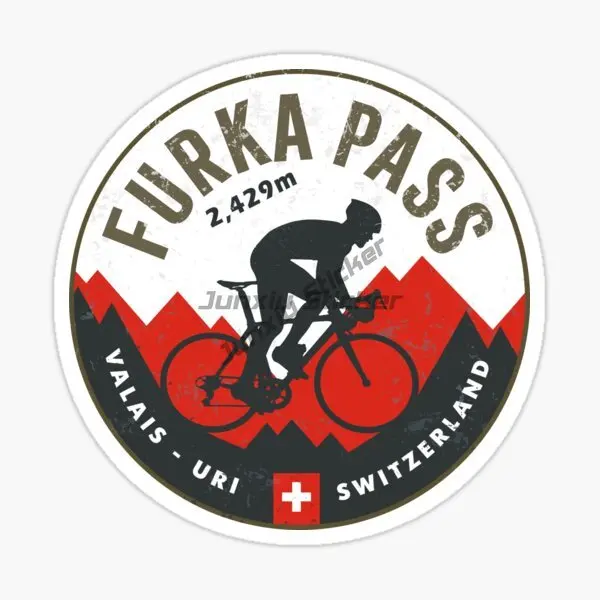 Switzerland FURKA PASS Scenic Adventure Car Stickers Landscape Adventure Car Stickers Vinyl Self-adhesive Flower