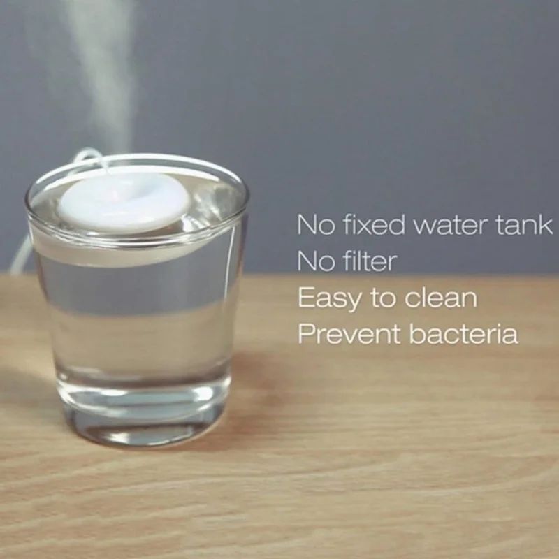 1PC ciambella umidificatore a ioni negativi Aroma diffusore di olio essenziale Mini spruzzatore alimentato tramite USB nebulizzatore nebulizzatore