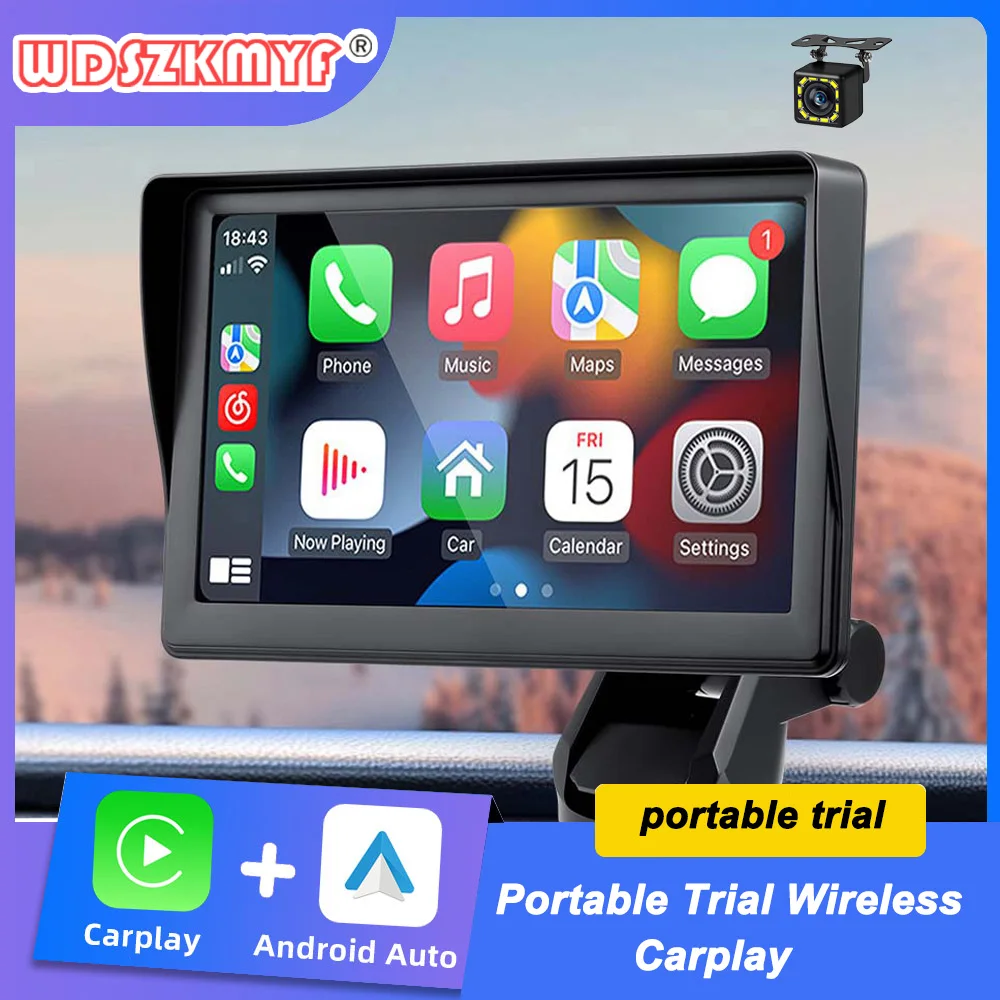 

7inch Portable Universal Car Radio Multimedia Video Player Wireless Apple CarPlay Android Auto Car Touch Screen Bluetooth5.0 AUX