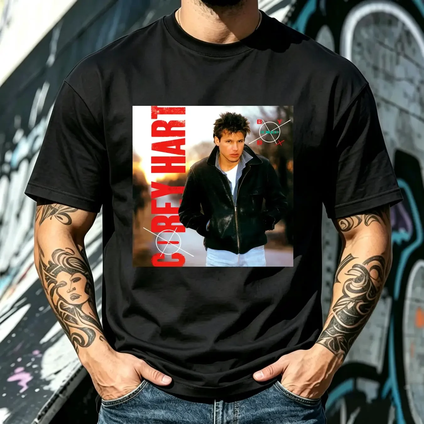 washed T Shirt Corey Hart Never Surrender Holiday All Size S 4XL vintage Washed homme Slightly fashion designer clothes