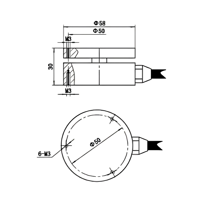 Popular Chinese 58mm Inline Load Cell Miniature compression and tension load cell for impact force measurement Weighing Sensor