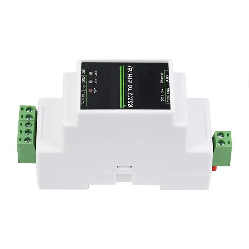 A64Z Industrial RS232 Serial To Ethernet Server RJ45 TCP/IP Converter Rail-Mount POE Conversion Module