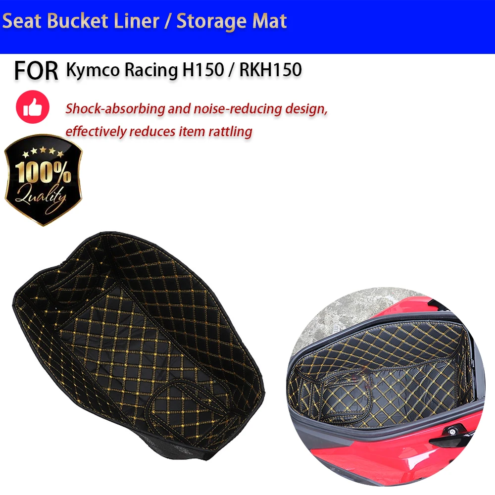 For Kymco Racing H150 RKH150 Seat Bucket Liner Storage Mat Anti-Slip Shockproof Accesorios Moto Accessori Moto