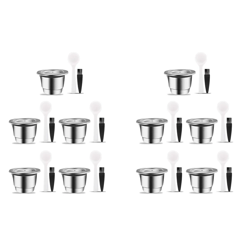 

10X многоразовые капсулы для эспрессо, многоразовые капсулы для эспрессо, капсулы для кофе эспрессо из нержавеющей стали, совместимые-AB52