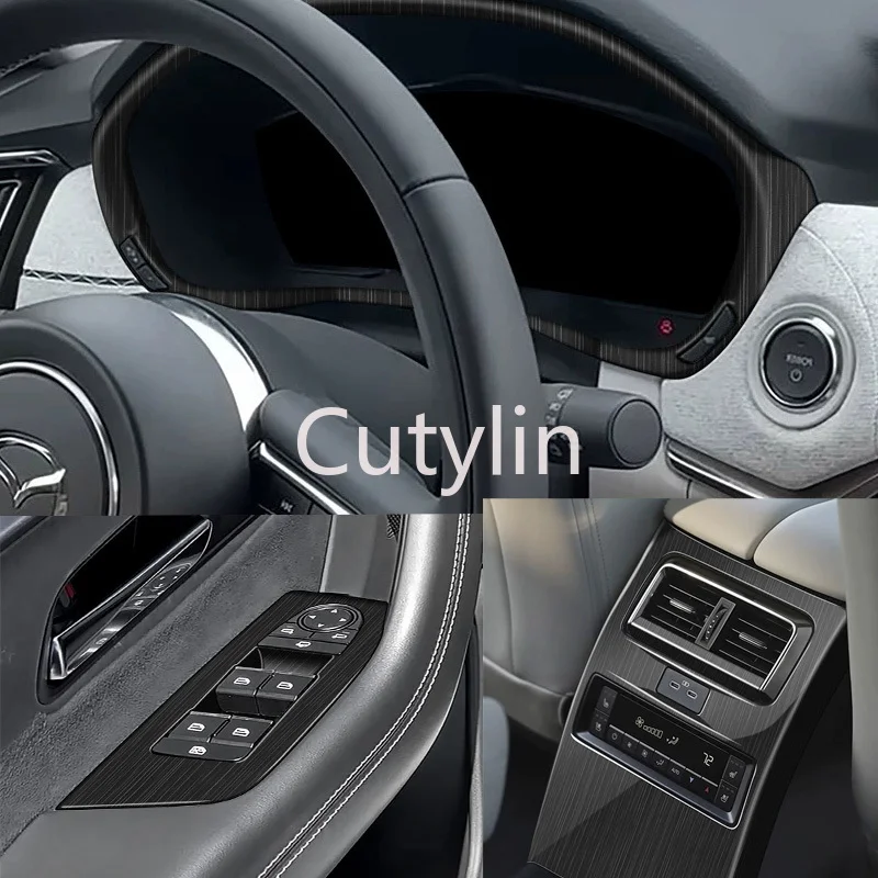 

LHD For Mazda CX-90 CX 90 cx90 2024 2025 ABS Wood Color Window Switch Gear Shift Panel Cover Trim Inner Door Bowl Accessories