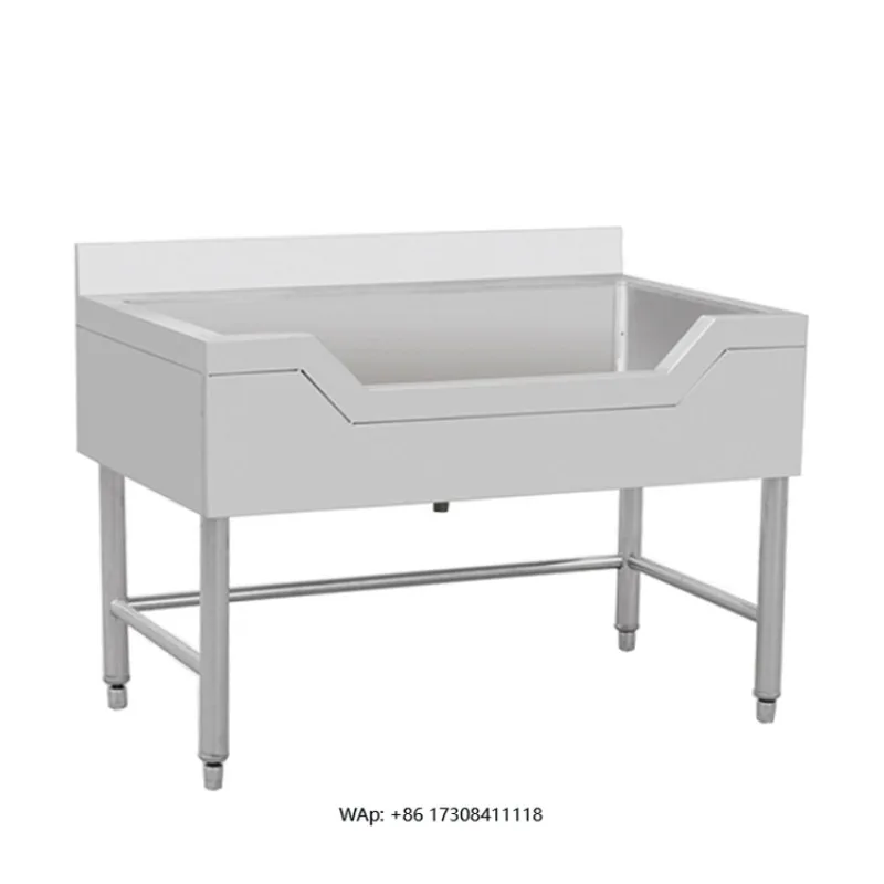 1200mm Boat Shaped Sink Restaurant Kitchen Fish Cleaning Sinks (Square Legs)