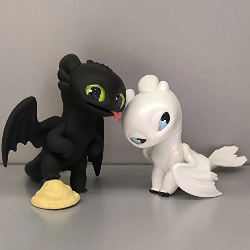 In Stock 52TOYS How To Train Your Dragon Light Night Intertwined Blind Box Toothless & Light Fury Desktop Ornament Trendy Toy view 3