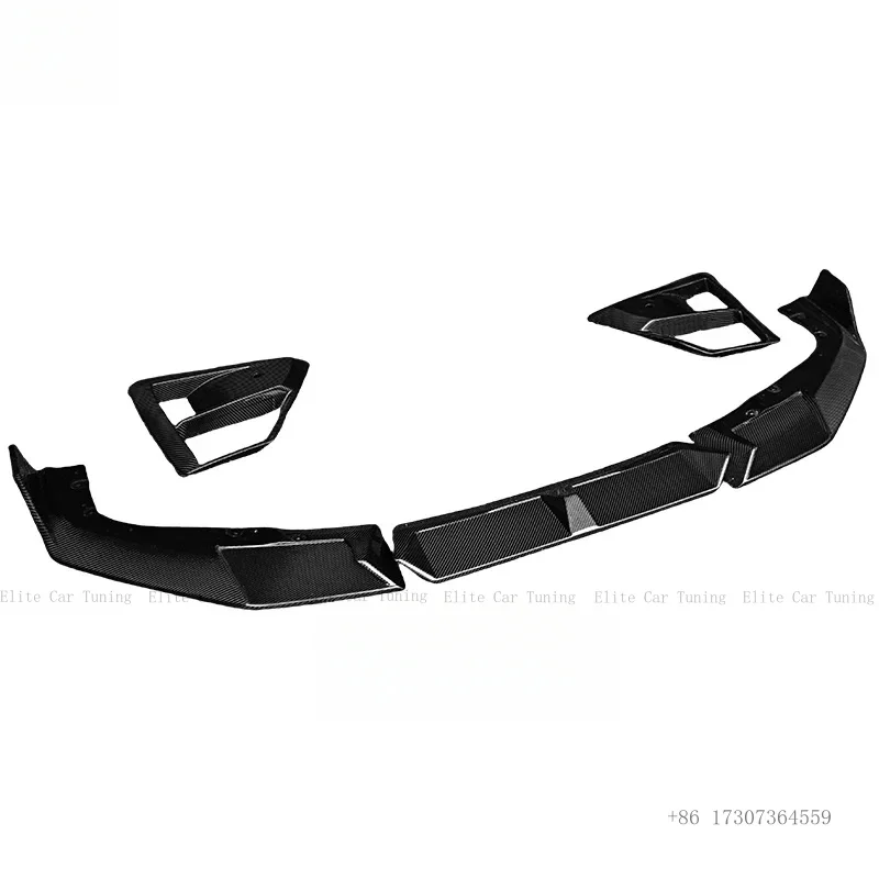 

LD Style Carbon Fiber Front Bumper Lip with Car Front Air Vent Sp for X5M F95 Lci Modify Kit Auto Front Spoiler