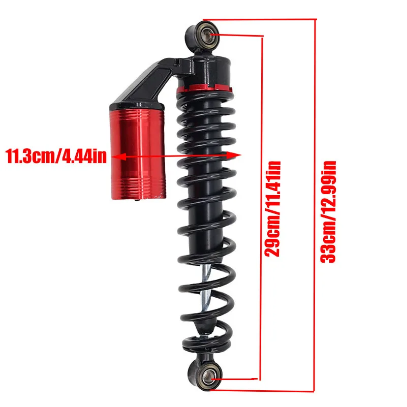 1PCS 290MM Spring Rear Shock Absorber with Decorative Airbag for Citycoco Retrofit Motorcycle Accessories