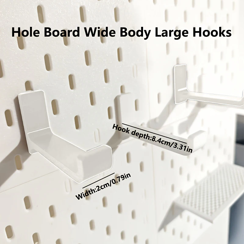 Wall-Mount Pegboard Hooks, 2 Pieces description 3