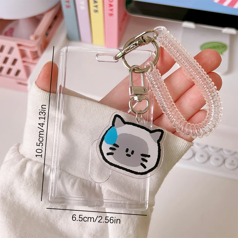 حامل صور أكريليك شفاف ، ألبوم K-pop ، بطاقة حافلة Kawaii ، حامل الهوية ، قلادة ، سلسلة مفاتيح كرتونية ، هدايا ، 4"