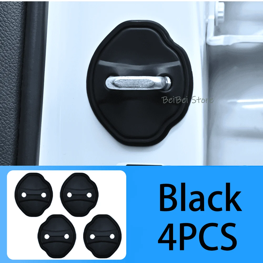 Door Lock Cover For BMW X1 iX1 U11 U12 2023~2026 2024 2025 Car Silicone Door Lock Protective Cover Rust-proof Accessories