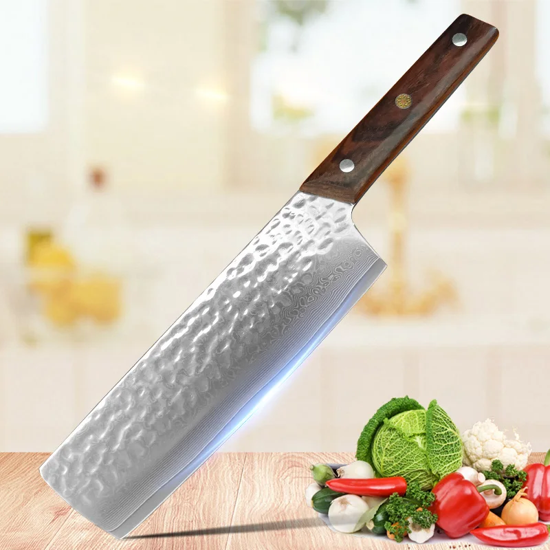 

Damascus Knife Chef Boning Knife Meat Cleaver Vegetables Slicing Fruit Fish Knives Wood Handle Damascus Steel Knife Kitchen Tool