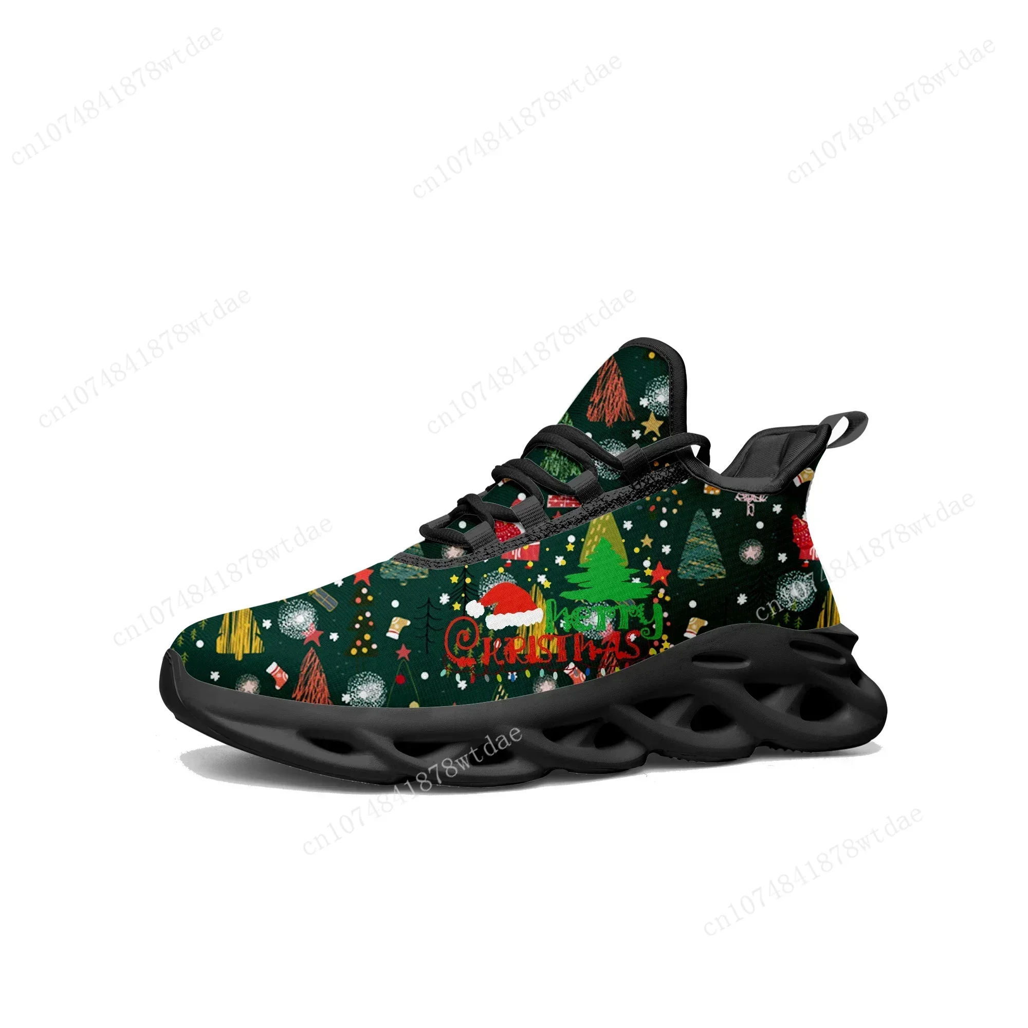 Merry Christmas Gift Flats Sneakers Mens Womens Sports Running Shoes High Quality Anime Custom Lace Up Mesh Footwear 3