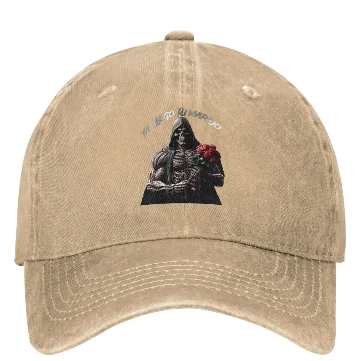 YA LLEGO TU MARIDO Calacas Chidas Washed Baseball Cap Fashion Hip Hop Hats Summer Men Outdoor Sports Designer Baseball Caps